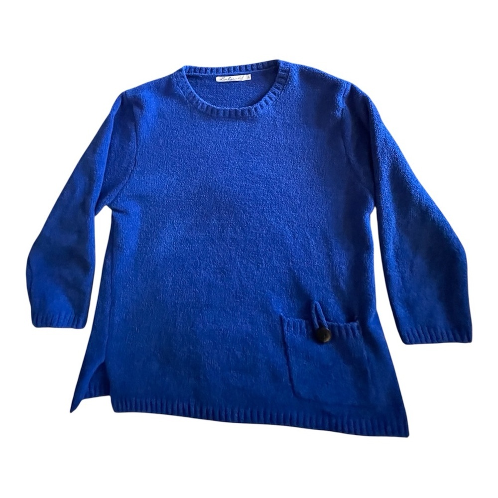 Blue Women's Chenille Sweater Size Large